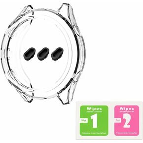 غطاء الساعة الذكية لـ Garmin Forerunner 970 47 مم جراب شمسي ناعم من مادة TPU المضادة للخدش إطار ممتص للصدمات غطاء حماية ملحقات الساعة (غطاء واحد + 3 مقابس + 1 مسح رطب/جاف) in Kuwait
