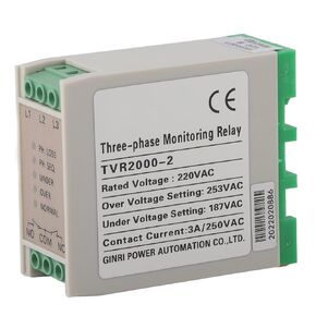 220VAC 3 Phase Voltage Protector Relay with Over Under Voltage Protection Phase Sequence Monitoring for Industrial Motors Pumps Air Compressors 68x30x76mm in Saudi Arabia