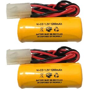 (2 Pack) ELB1P201N1 ELB-1P201N1 1.2v 1200mAh Ni-CD Battery Pack Replacement for Exit Sign Emergency Light ELB0300 ELB-0300 in Kuwait
