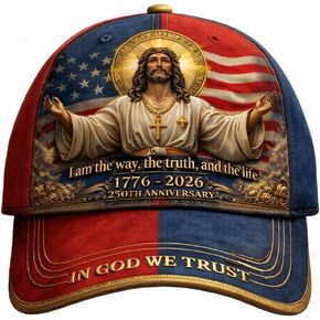 USA 250th Anniversary Baseball Cap, Cotton Hat with Embroidered Bald Eagle and American Flag in Kuwait