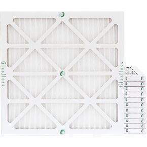 Glasfloss 20x20x1 MERV 10 مرشحات هواء مطوية، 12 حزمة، مكيف هواء وفرن | وسائط MERV 10 المطوية تلتقط حبوب اللقاح والغبار والجسيمات الدقيقة؛ مساحة السطح الإضافية تحتوي على المزيد من الحطام؛ صنع في الولايات المتحدة الأمريكية in Kuwait
