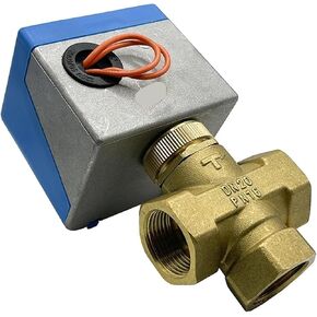 3-Way Brass Motorized Globe Valve AC220V | Electric Shut-off Valve for Fan Coil Gas Conditioning(1inch) in Kuwait