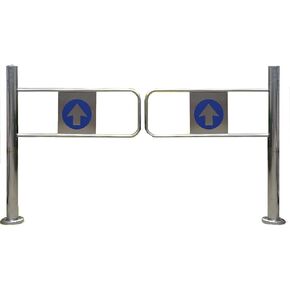 Automatic One Way Swing Gate for Market & Warehouse securityMetal Pedestrian Door for & Scenic Stores Silver H (80"x97") in Kuwait