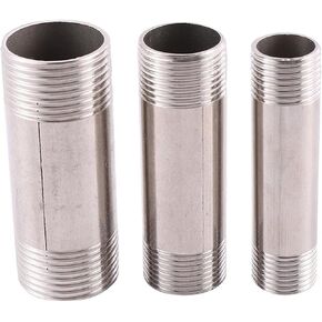 Garden Plumbing 8 Cm Long 304 Stainless Steel Pipe Garden Greenhouse Water Connector 1/2" 3/4" 1" Male Thread Shower Extension Rod Tube (Size : 3/4'') Plumbing Fittings in Kuwait