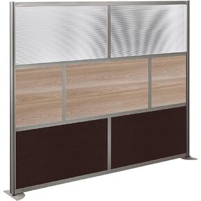 NBF Office Partitions - Cubicle Privacy Panel Wall Divider - Modern Room Separator with Quick Assembly - Indoor Laminate Free Standing Portable Room Divider Panel - 76" H x 96" W (Espresso & Warm Ash) in Saudi Arabia