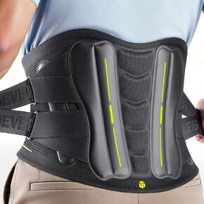Ultra Breathable Back Brace for Lower Back Pain [Upgraded Medical-Grade Support] Back Support Belt for Men & Women with Lumbar Pad - Immediate Relief from Sciatica, Herniated Disc, Scoliosis (Black, Large) in Saudi Arabia