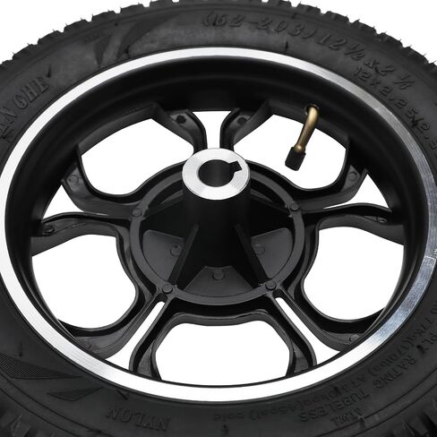 قطعتان 12 1/2 × 2 1/4 12.5 × 2.25 (62-203) مجموعة عجلات إطارات الكراسي المتحركة - إطار عجلة 12 بوصة، فتحة محور 17 مم - بديلة للسكوتر الكهربائي، الكرسي المتحرك، كرسي النقل، أجهزة التنقل in Kuwait
