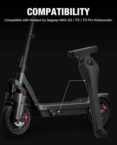 مسند سكوتر متوافق مع Ninebot من Segway MAX G3 F3 Pro F3 KickScooter، حامل جانبي مصنوع من سبائك الألومنيوم وحامل دعم القدم وحامل دعم للسكوتر الأصلي in Kuwait
