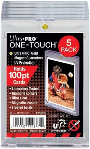 Ultra Pro ULP15247-UV One-Touch-UV 100pt Card Holder - 5 Piece in Kuwait