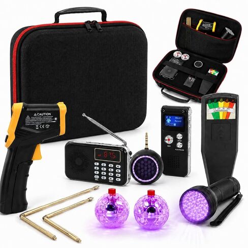 Upgraded Premium 11-Piece Ghost Hunting Kit - EMF Meter, EVP Recorder, Spirit Box & More - Full Paranormal Investigation Set in Kuwait