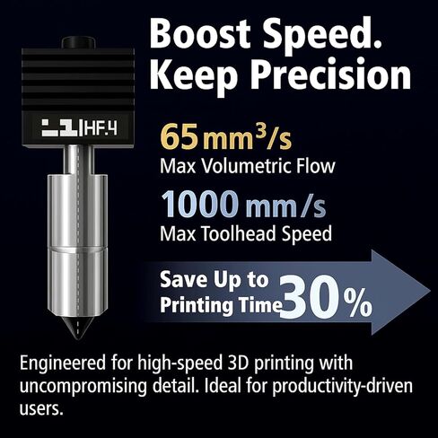 Bamboo Lab Upgraded H2S/H2D High-Speed Extrusion Hotend with Hardened Steel Nozzle – Enhanced Flow Rapid-Melt Design in Kuwait