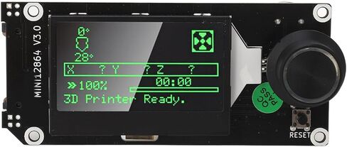 Generic MKS Mini12864 V3.0 LCD Graphic Smart Display Control Board, RGB Backlight with Online Color Change, Self Contained Encoder, Storage Card Slot, Compatible with Marlin 2.0 in Kuwait