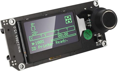 Generic MKS Mini12864 V3.0 LCD Graphic Smart Display Control Board, RGB Backlight with Online Color Change, Self Contained Encoder, Storage Card Slot, Compatible with Marlin 2.0 in Kuwait