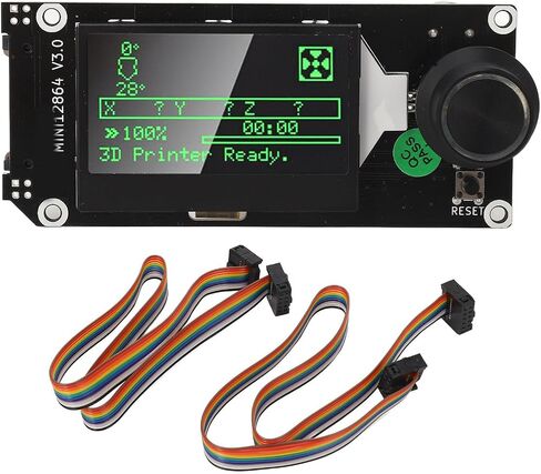 Generic MKS Mini12864 V3.0 LCD Graphic Smart Display Control Board, RGB Backlight with Online Color Change, Self Contained Encoder, Storage Card Slot, Compatible with Marlin 2.0 in Kuwait