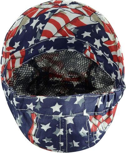 RIVERWELD Welding Cap Pure Cotton Mesh Inside Liner American Eagle Color | for Welders Match Welding Helmet Work Safety Equipment Gear Head Protection in Kuwait