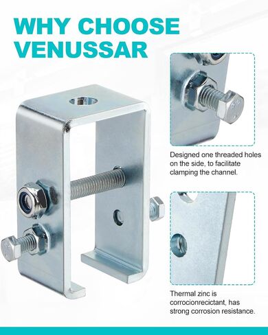 ترقية قوس شماعات مسار عربة القناة لقناة UNISTRUT Strut، دعامة تعليق للدعم المتوسط ​​1-5/8 لجميع مسار عربة القنوات 1-5/8 بوصة (8 عبوات) in Kuwait