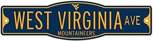 لافتة شارع WinCraft WVU West Virginia University Mountaineers مقاس 4 × 17 بوصة، الرابطة الوطنية لرياضة الجامعات (NCAA). in Kuwait
