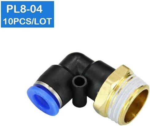 PL8-04 10 Pcs 8mm Push In One Touch Connector 1/2" Thread Pneumatic Quick Fittings in Saudi Arabia