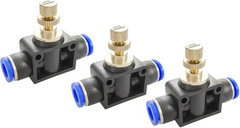 6PCS LSA8 8mm To 8mm Push In Quick Connector Air Pneumatic Speed Controller in Saudi Arabia