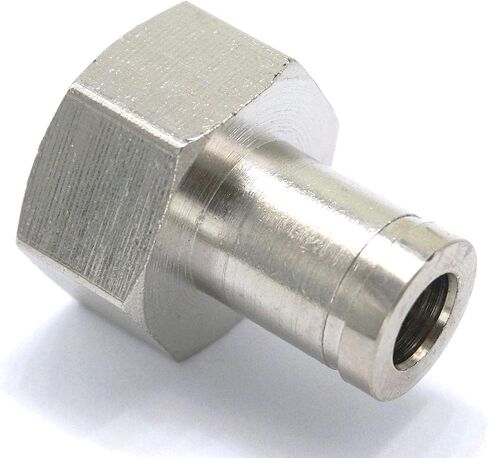 Pneumatic Nickel Brass Push In Connector Union Quick Release Air Fitting Plumbing 1/2" Female to Fit Tube O/D 8mm in Kuwait