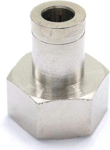 Pneumatic Nickel Brass Push In Connector Union Quick Release Air Fitting Plumbing 1/2" Female to Fit Tube O/D 8mm in Kuwait