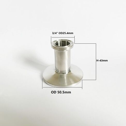 3/4''(19mm) OD25.4mm x OD50.5mm Short Type Tri Clamp Reducer End Cap Ferrule Beer Pipe Fitting 304 Stainless Steel in Saudi Arabia