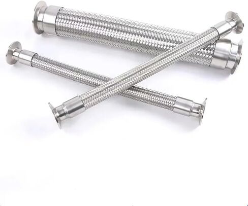 25mm(3/4" DN20) Ferrule50.5mm Tri Clamp Braided Flexible Hose For,Length 2000mm, Tube SS304 in Saudi Arabia