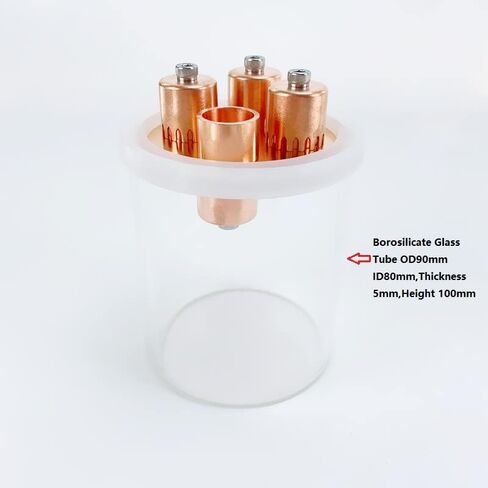 3" Red Copper Bubble Plate Set With Borosilicate Glass Column(OD90ID80mm) And Double Card Slot Gasket For 3" in Saudi Arabia