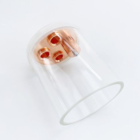 3" Red Copper Bubble Plate Set With Borosilicate Glass Column(OD90ID80mm) And Double Card Slot Gasket For 3" in Saudi Arabia
