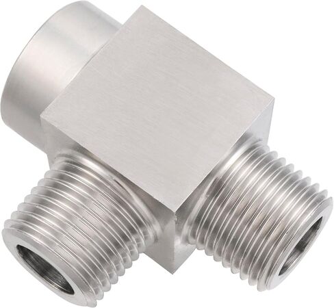 الفولاذ المقاوم للصدأ 304 تي شيرت 1/4 "NPT أنثى x 1/4" NPT ذكر x 1/4 "NPT ذكر 1 قطعة in Kuwait
