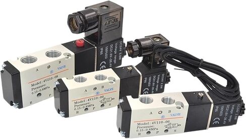 5/2 Way Electric Solenoid Valve Reset Control 4V210-08 4V310-10 4V410-15 Gas Waterproof and Dust-proof Dump(24V,4V310-10) in Kuwait