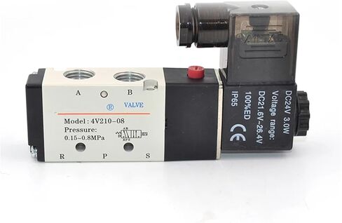 5/2 Way Electric Solenoid Valve Reset Control 4V210-08 4V310-10 4V410-15 Gas Waterproof and Dust-proof Dump(24V,4V310-10) in Kuwait