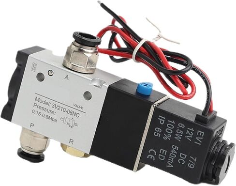 3/2 3V210-08NC Normally Closed 3V110-06NC 3V310-10NC Pneumatic Solenoid Valve Electric Control Gas Magnetic 3V410-15NC 1Pcs(3V110 SL4) in Kuwait