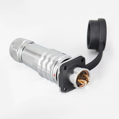 SF12-3 Pin Waterproof Plug+Socket 4-Hole Flange Metal Aviation Circular Quick Push-Pull Industrial in Kuwait