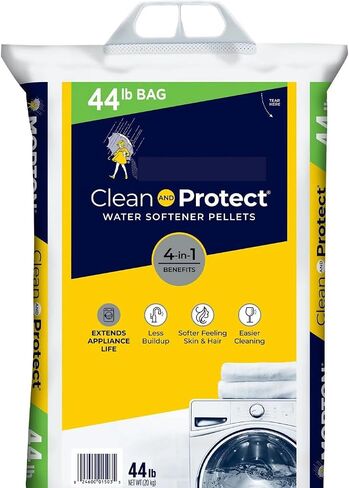 Water Softener Pellets, 44 lbs, White, Reduces Hard Water Buildup, for Appliances and Pipes in Saudi Arabia