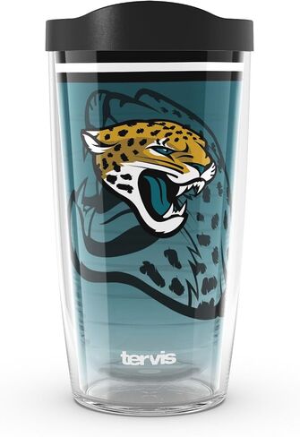 Tervis NFL Jacksonville Jaguars - Forever Fan Made in USA Double Walled Insulated Tumbler Travel Cup Keeps Drinks Cold & Hot, 16oz, Classic in Kuwait