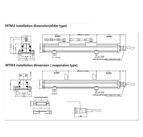 محول موضع النزوح المغناطيسي عالي التعليق MTM3 30-300 مم (100 مم، 0-10 فولت) in Kuwait