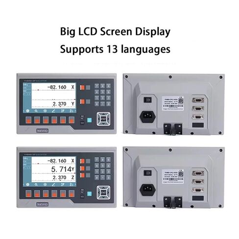 YH800 شاشة عرض رقمية كبيرة LCD DRO بغلاف معدني لعداد آلة طحن المخرطة 110 فولت/220 فولت (3 محاور DRO YH800-3P) in Kuwait