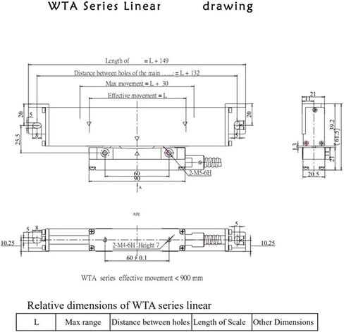 جهاز التشفير الخطي WTA/WTB 950 1000 مم 5um 1um مستشعر التشفير (WTB5-1000 Travel 5um) in Kuwait