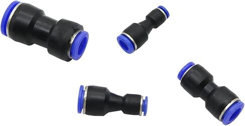 سباكة الحديقة، الري بالحديقة، قفل غير قابل للانزلاق، توصيل سريع مستقيم 4/6/8/10/12/16 مم، فوهة رش واجهة، وصلة أنابيب المياه، 10 قطع (اللون: أبيض) تجهيزات السباكة in Kuwait