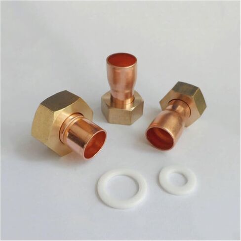 Pipe Fittings 1/2" 3/4" 1" 2" BSP Female Thread X 12.7 15 16 22 28 35 42mm End Supply Cup Connector Copper Air Conditioner Fittings (Color : NO16) Plumbing Fittings in Kuwait