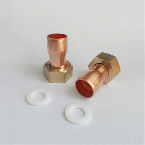 Pipe Fittings 1/2" 3/4" 1" 2" BSP Female Thread X 12.7 15 16 22 28 35 42mm End Supply Cup Connector Copper Air Conditioner Fittings (Color : NO16) Plumbing Fittings in Kuwait