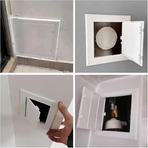لوحة باب وصول عالمية مقاومة للماء، غطاء حائط/سقف مثبت على شكل حرف F مقاس 12 × 12 بوصة لسهولة الفحص والسلامة من الحرائق، باب وصول بلاستيكي متين للاستخدام المنزلي والتجاري in Kuwait