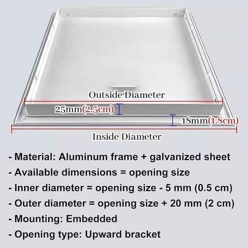 Heavy Duty Aluminum Ceiling Access Door, Recessed Inspection Panel for Easy Toilet & Bathroom Access, Durable Utility Hatch for Quick Maintenance in Kuwait