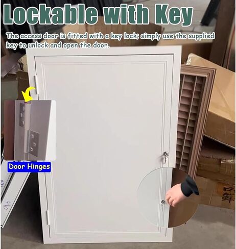 Lockable Aluminum Access Panel - 30x42in (76.2x106.7cm) Plumbing Loft Door, Wall Inspection Cover for Easy Access & Maintenance in Kuwait