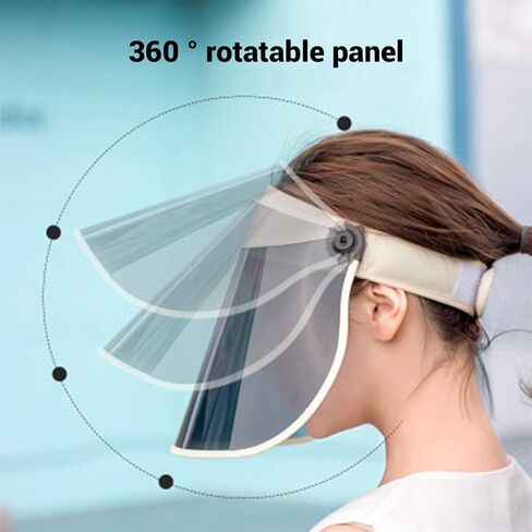 Adjustable Sun Visor Hat for Men Women with Retractable Brim, Adjustable Sun 360° Rotation Sun Visor Hat UV Protection Hat Face Shield Hat for Outdoor Camping Hiking Tennis in Kuwait