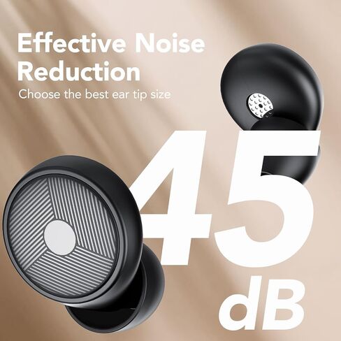 Ear Plugs for Sleeping,Noise Cancelling Silicone Earplugs,Concert,45 dB,Soft and Reusable,Hearing Protection with 8 Earpieces in 4 Sizes(XS/S/M/L),Carrying Bag,for Concert,Sleeping,Black in Kuwait