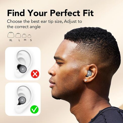Ear Plugs for Sleeping,Noise Cancelling Silicone Earplugs,Concert,45 dB,Soft and Reusable,Hearing Protection with 8 Earpieces in 4 Sizes(XS/S/M/L),Carrying Bag,for Concert,Sleeping,Black in Kuwait