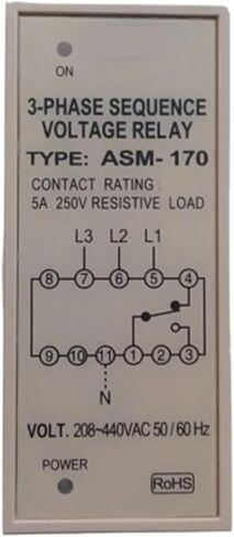 ASM170 Under Reverse Phase Detection Relay Phase Failure and Phase Sequence Relay in Kuwait