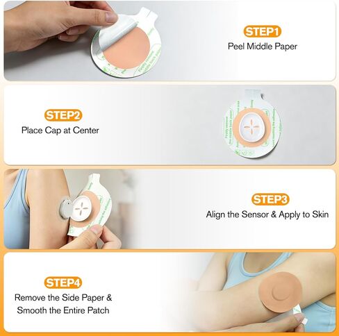 30 قطعة من رقعة لاصقة Dexcom G7 مع غطاءين صلبين | غطاء مقاوم للماء من Stelo Overpatch قابل لإعادة الاستخدام، مقاوم للصدمات، حماية لمدة 15 يومًا، علامة تبويب سهلة التقشير، لا تسبب الحساسية، خالية من اللاتكس in Kuwait